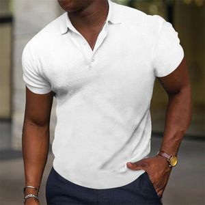 Polos pour hommes Polo pour hommes T-shirt de sport pour hommes Été Slim T-shirts à manches courtes Chemises de golf décontractées Homme de tous les jours Button Up Vêtements 230705