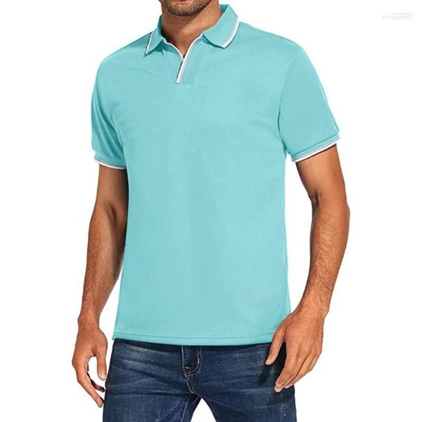 Polos pour hommes Polo pour hommes à rebelle couche couche à manches courtes t-shirts