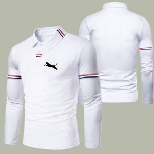 Polos pour hommes Polos pour hommes Sportswear Casual Hauts à manches longues Mode pour hommes Vêtements imprimés 230303