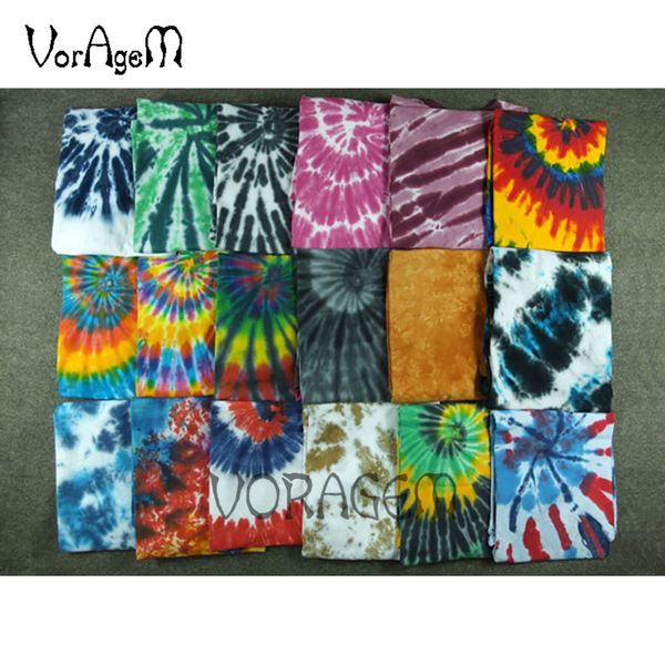 Polos para hombres Verano de los hombres Hecho a mano Tie Dye T Shirt Moda Espiral Star Ray Tops coloridos Hipster Skateboard Streetwear Masculino 100% camisetas de algodón