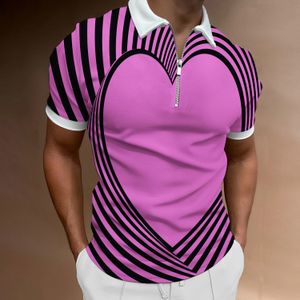 Polos pour hommes Hauts pour hommes Polo Golf T-shirt drôle pour hommes Pull de haute qualité à manches courtes avec fermeture à glissière Original Golf Wear Men Y2k Vêtements 230617