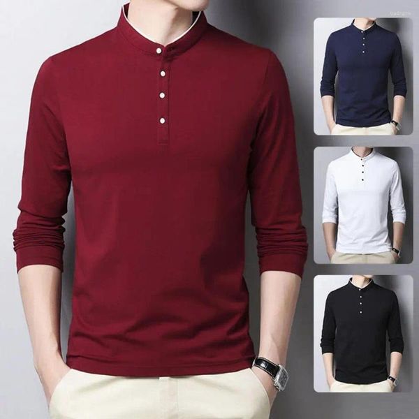 Polos pour hommes Hommes Undershirt Chic Super Soft T-shirt Anti-boulochage Fine Couture Basic Top pour un usage quotidien