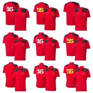 Herenpolo's Heren en Dames F1 Team T-shirt Polopak Vier seizoenen Formule 1 Rood racepak Officieel aanpasbaar U0js