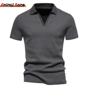 Men's Polos Mens Henley Shirt Slim Fit Cotton Coton Sleeve T-shirt décontracté Jogger Mens T-shirts Loose Topsl2404
