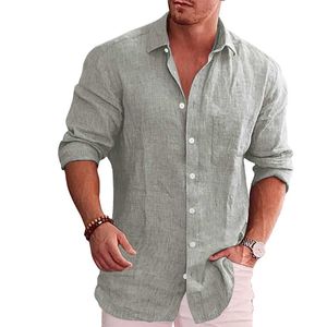 Polos pour hommes chemises solides en vrac couche plate couche à manches longues