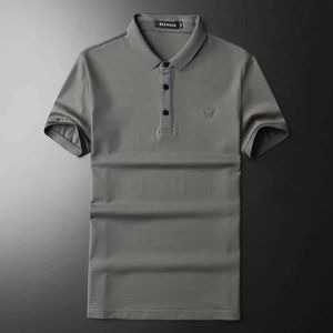 Polo's voor heren nieuwe klassieke polo-shirt korthevelendesigner merk zomer casual t-shirt knop halslijn oversized m-5xl Q240508