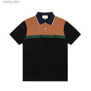 Polos masculins Polo Polo Designer Polos Shirts For Man Brodery Printing Match Clothing Clothing Mens T-shirt L49