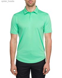 Camisa para hombres para hombres con dobladillo redondo-Fit seco de 4 vías de tela elástica del módulo de tela de 4 vías Anti-Odor UPF50+. HEMS divididos laterales L231222