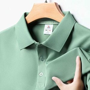 Heren Polos Mens vaste korte mouwen Polo shirt zomer ademend en comfortabel top Q240509