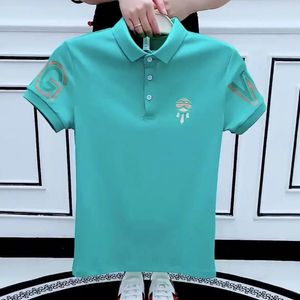 T-shirt pour hommes de polos pour hommes Polos Polo mâle avec un collier Green Tops Music Fashion rapide à séchage