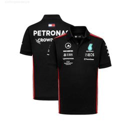 Polos para hombre Mercedes-aaggmm Petronas F1 Team 2023 Polo camisetas Lewis Hamilton Valtteri Bottas Fórmula 1 ropa para fanáticos del coche
