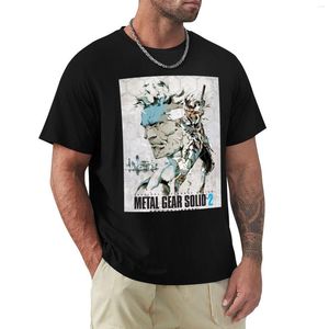 Polos pour hommes Metal Gear Solid 2 Poster T-Shirt Vêtements mignons Homme Vêtements esthétiques Coton pour hommes surdimensionné