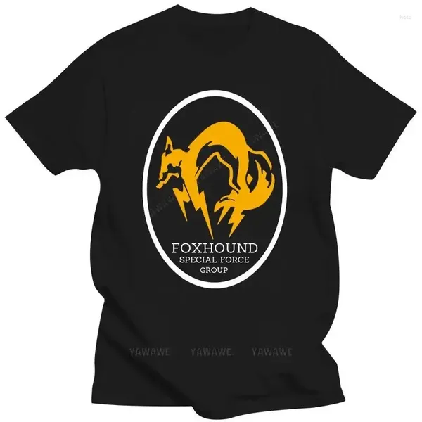 Polos Metos Metal Gear Solid Foxhound Special Force Group T-shirt Fashion Fashion Lettres personnalisées Coup de printemps Colon Coton Coton cadeau