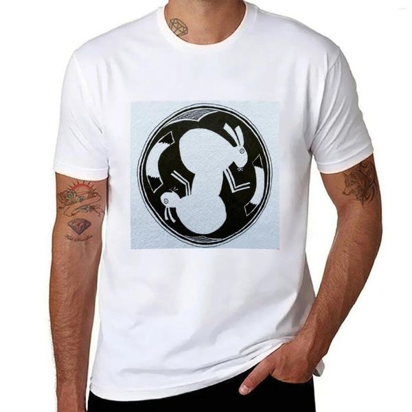 POLOS MENOS MIMBRES Rabbits Motif Camiseta Edición Topes de talla grande Excelente