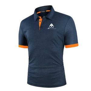 Polos Menos Moose Men Polo Men Shirt Short Slve Polo Contraste Couleur Polo Nouveau Vêtements Summer Strtwear Men de mode décontracté.