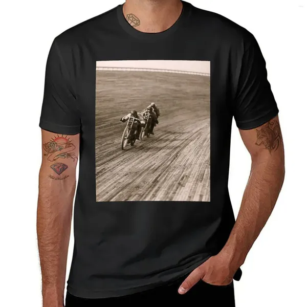 Polos pour hommes Moto Board Track Racing T-shirt à manches courtes Tee-shirt à manches courtes Mode coréenne Garçons Animal Print Hommes T-shirts graphiques