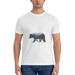 Heren Polos Mountain Bear gemonteerd T-shirt korte mouw T-shirt Men Plain Black T shirts man kleren