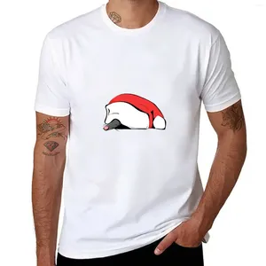 Polos pour hommes Souris avec chapeau de père Noël T-shirt Vêtements d'été mignons pour un garçon T-shirts à manches courtes Hommes