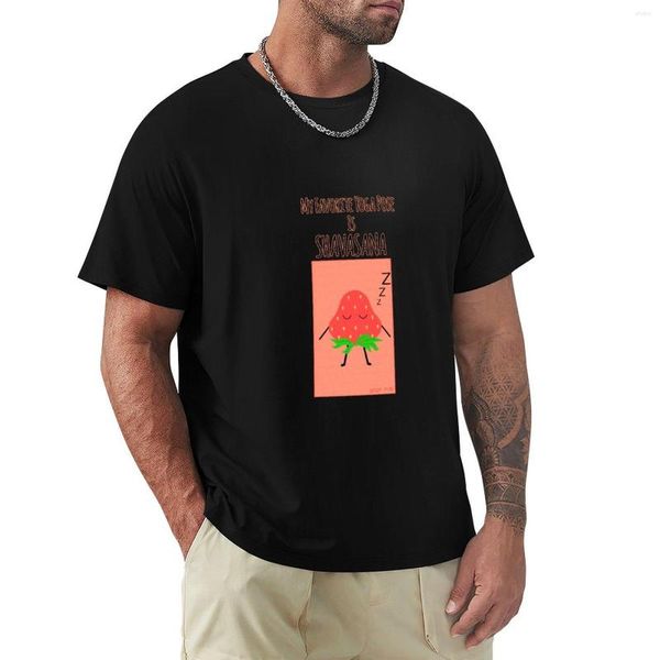 Polos pour hommes Ma pose de yoga préférée est Shavasana T-shirt Vêtements vintage T-shirts lourds T-shirts pour hommes