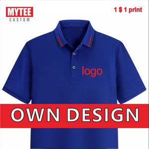Polos pour hommes MYTEE Polo haut de gamme Personnalisation/Broderie/Imprimerie Logo de la marque et T-shirt pour femme Tops classiques Vente en gros
