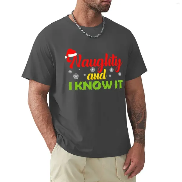 Men's Polos Naughty et je le sais T-shirt T-shirt à manches courtes Edition Plaine Mens Big Tall T-shirts