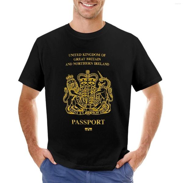 Polos pour hommes NDVH EU UK Passport T-Shirt Vêtements mignons Anime Man T-shirt surdimensionné Chemises