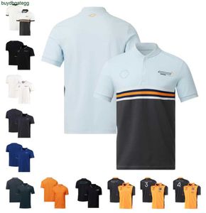 Polos pour hommes Nouveau costume de course F1 Polo à manches courtes pour hommes T-shirt à revers respirant à séchage rapide Personnalisable Ahbk