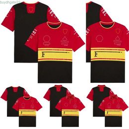 Polos Hommes Nouveau F1 Racing T-shirt Formule 1 T-shirt de l'équipe rouge Pilote Polos Été Hommes Femmes Mode Casual T-shirts À Manches Courtes Personnalisable NR24