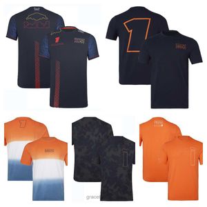 Polos pour hommes Nouveaux pilotes de l'équipe F1 Vêtements pour hommes T-shirt à manches courtes Casual Respirant Vêtements de course à séchage rapide Personnalisable L82q