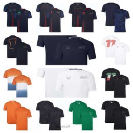 Polos pour hommes Nouveau T-shirt de l'équipe F1 Formule 1 officiel avec le même nouveau costume de course à chaud pour hommes et femmes Sports de loisirs T-shirt à séchage rapide personnalisable 1m3b