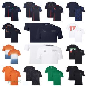 Polos pour hommes Nouveau T-shirt de l'équipe F1 Formule 1 officiel avec le même nouveau costume de course le plus vendu pour hommes et femmes Sports de loisirs T-shirt à séchage rapide personnalisable Om13