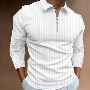 Polos masculins New Fashion Men Long Slve T-shirt Mens Popular Summer Summer 3D Casual Shirt Daily Polo CHIRT MEN Vêtements Y240510W31I