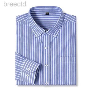 Herenpolo's Nieuwe, hoogwaardige katoenen overhemden Business Casual Button Revers Sleeve Shirt Ademend Rooster Werkoverhemd ldd240312