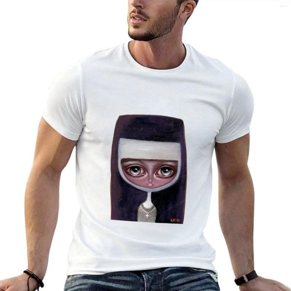 Polos pour hommes Nun fond clair T-shirt garçons imprimé animal Funnys Sweat graphique T-shirt pour hommes