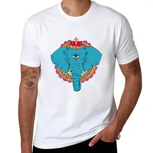 Heren Polos One Eye Eye Elephant Fantasy Art T-shirt Hippie Kleding Snel droog shirt plus size t shirts T-shirts TEES MEN Graphic