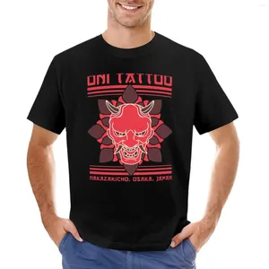 Polos pour hommes Oni Tattoo Studio Japonais Devil Old School Design T-shirt T-shirts de mode coréenne pour hommes coton