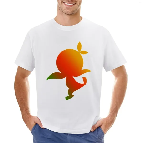 Polos pour hommes Orange Bird Silhouette T-shirt Fans de sport Anime Vêtements d'été T-shirts drôles pour hommes