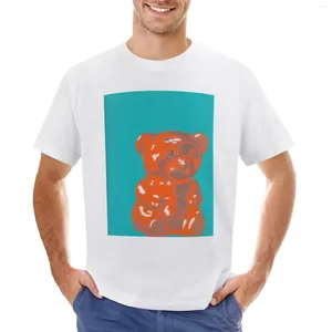 Polos pour hommes T-Shirt Orange Gummy Bear grande taille hauts chemises t-shirts graphiques pour un garçon vêtements pour hommes