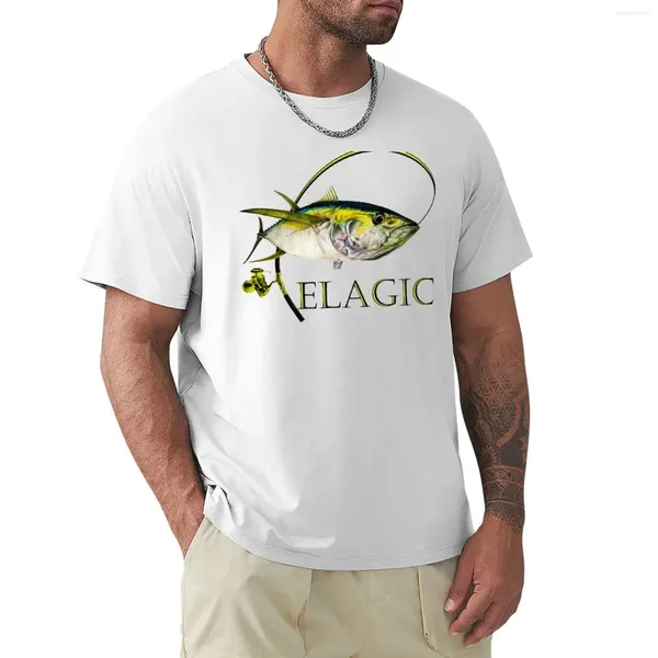 Polos para hombres Pelagic Tunal Camiseta de anime Peso pesado más tamaños Camisetas de peso pesado para hombres