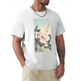 Polos para hombre, camiseta de peonía con mariposa Ohara Koson, camiseta con estampado de animales para niños, camisetas personalizadas, camisetas Fruit Of The Loom para hombre