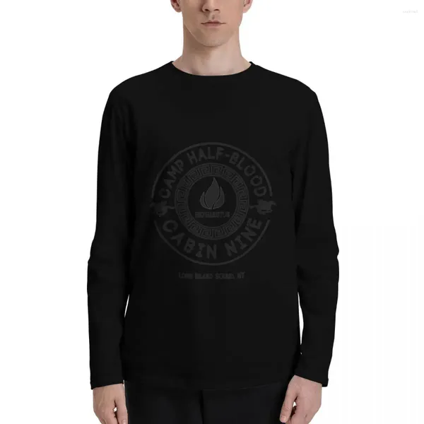 Polos pour hommes Percy Jackson - Camp Half-Blood Cabin Nine Hephaestus T-shirts à manches longues T-shirts personnalisés Hommes Blanc