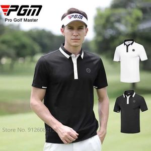 Polos pour hommes PGM Men de sport doux élastique High Elastic T-shirts à courte durée