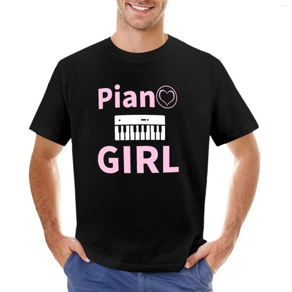 Polos pour hommes Piano Girl Pianist Gift T-Shirt Black T Shirts Graphics Shirt Men Workout