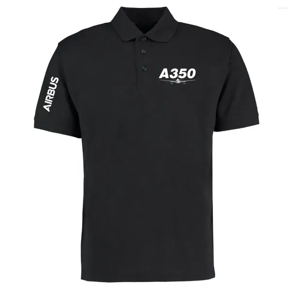 Polos para hombres Pilotos de avión Airbus A350 Hombres Mujeres Polo Camisa Verano Camisas de algodón T para