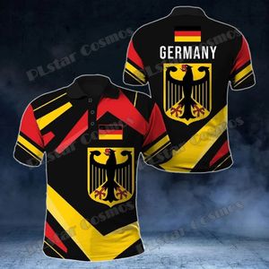 Polos pour hommes Mode d'été Allemand Grand manteau d'impression Tête de lion 3D T-shirt à manches courtes pour adultes 240202