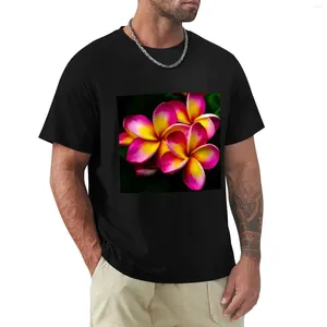 T-shirt de fleur de polos pour hommes Plumeria poids lourds Boys Animal Imprimé kawaii vêtements pour hommes T-shirts décontractés élégants