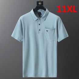 Heren Polos Plus Size Men Polo Shirt 10xl 11xl Zomer Polo -shirts Casual mode Tops Herenhemd Big Size 10xl 11XL 230524