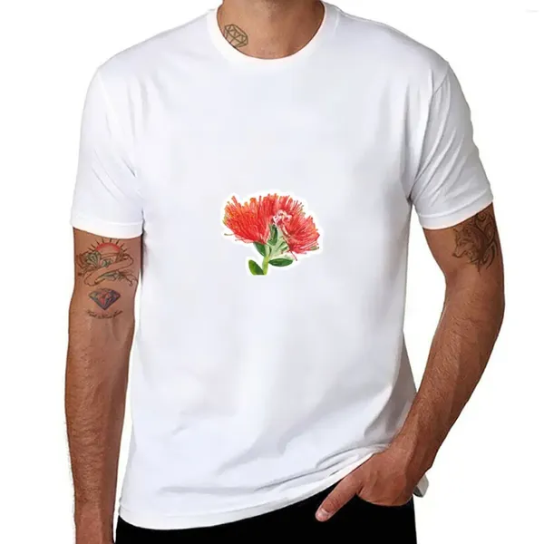 Men's Polos Pohutukawa - T-shirt à fleurs T-shirt Sports Fans Edition Summer Clothes for Men