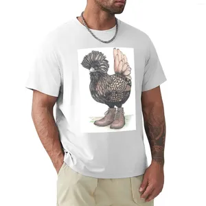 Polos de poulet polonais pour hommes T-shirt T-shirt poids lourd coton