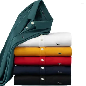 Polos pour hommes Polo coton été à manches courtes de haute qualité homme d'affaires décontracté revers T-shirt hommes haut 811